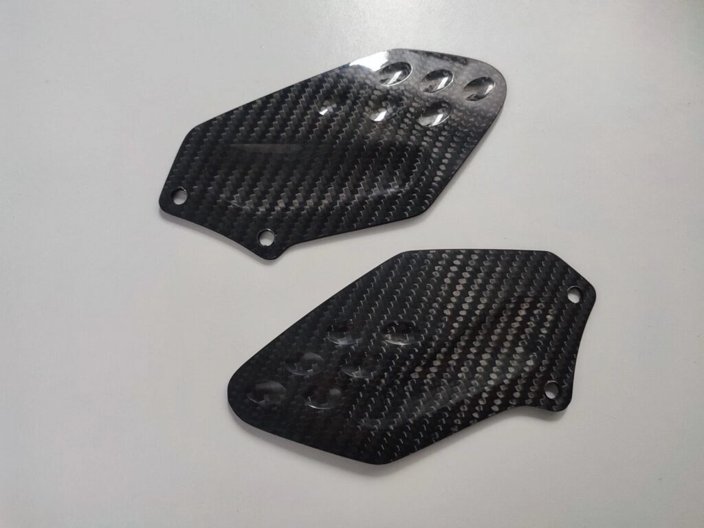 Carbon Fibre BMW S1000RR 2010-2013 Heel Guards Foot Plates rearset kick plates