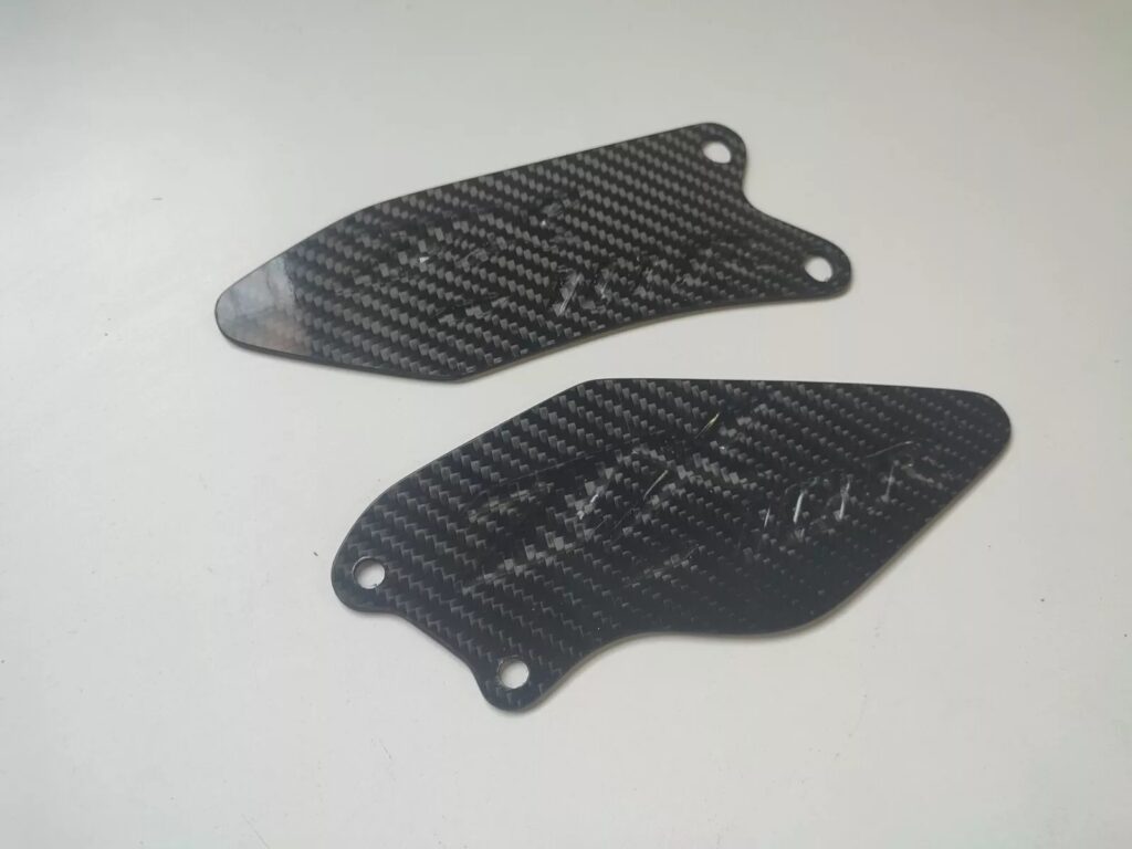 Carbon Fibre Kawasaki ZX10R ZX 10 R 2006 - 2010 Heel Guards Foot Plates rearset